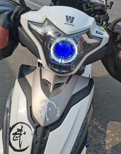 适用USR125大灯总成改装海5LED透镜氙气灯天使眼恶魔眼日行灯