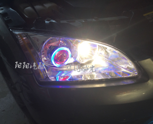 透镜天使眼LED日行灯HID氙气灯 福特蒙迪欧大灯总成改装 07老款