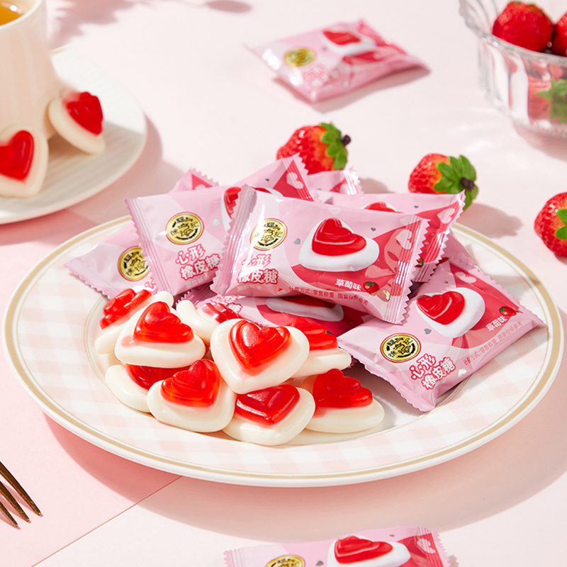 徐福记橡皮糖软糖心形喜糖