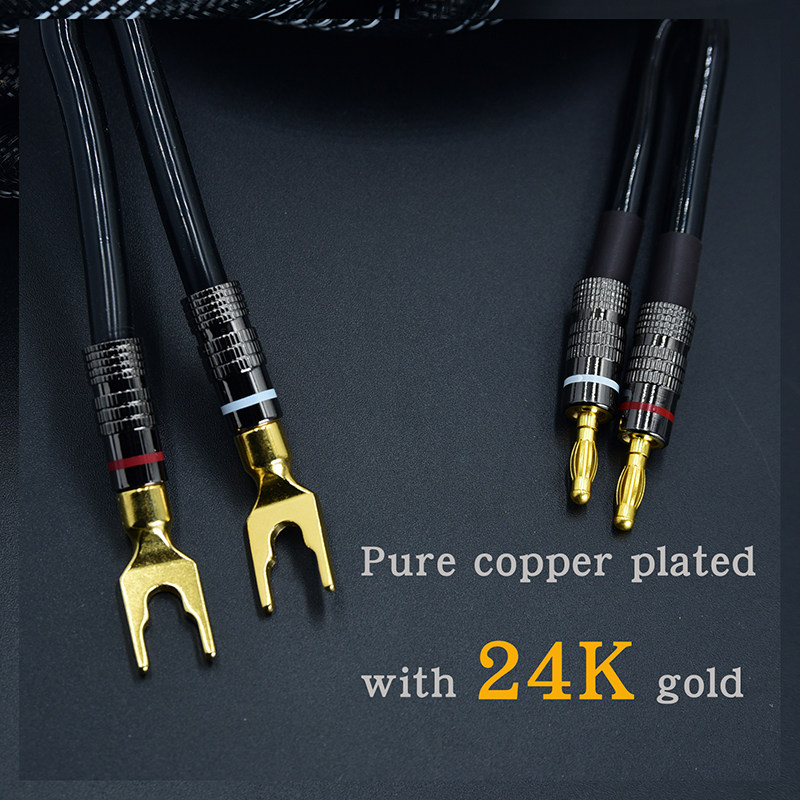 功放连接音箱线材音响专业hifi喇叭线无氧纯铜通用香蕉转Y插叉子,影音电器,线材,淘宝优惠券,粉丝福利购,淘宝优惠卷