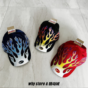 Nike 耐克男女运动休闲半硬顶拼接火焰刺绣棒球帽鸭舌帽HV6642