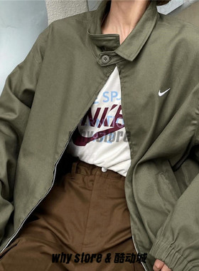 耐克NIKE SB 小logo cleanfit翻领工装外套运动夹克DQ6335 FQ0407