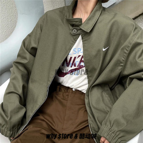 NIKE运动男女翻领cleanfit夹克