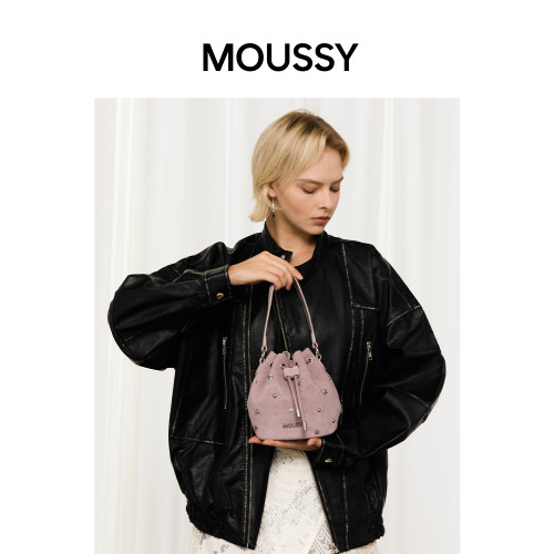 MOUSSY铆钉抽绳小水桶包