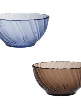 法国进口DURALEX多莱斯钢化玻璃花纹餐碗1250ml沙拉碗水果盘汤碗