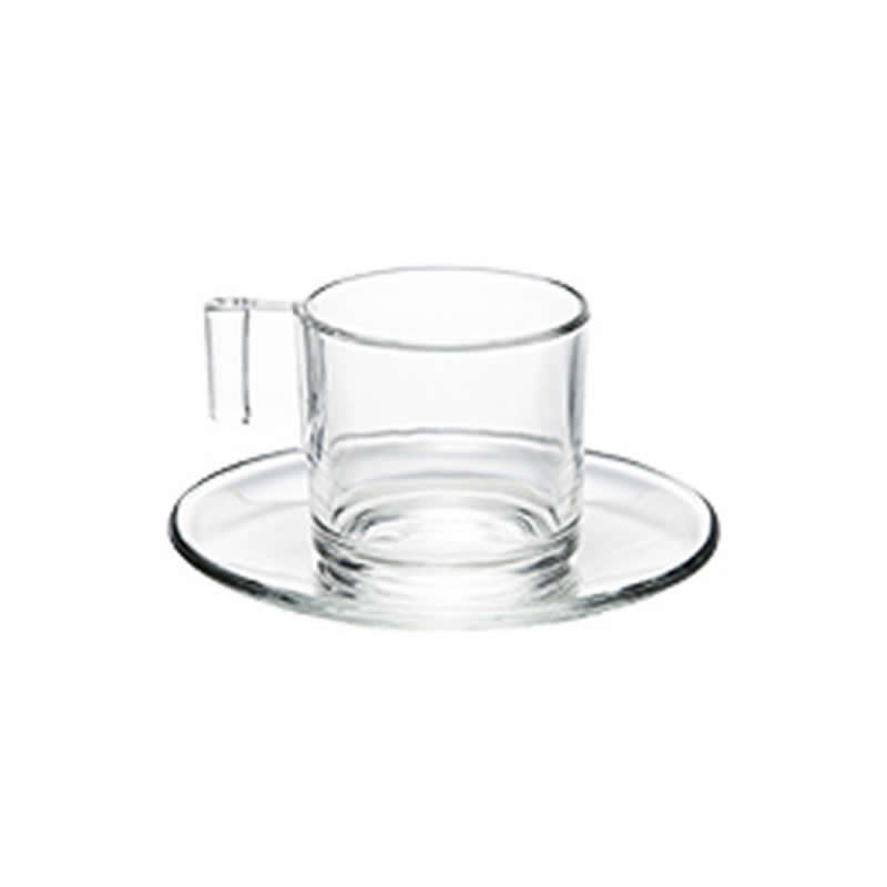 意大利进口Borgonovo博格诺印花咖啡杯透明玻璃水杯茶杯马克杯