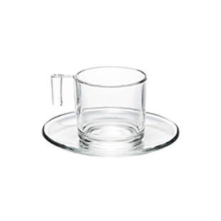 意大利进口Borgonovo博格诺印花咖啡杯透明玻璃水杯茶杯马克杯