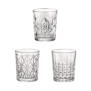 意大利进口Bormioli波米欧利复古威士忌杯雕花玻璃酒水饮料杯单只