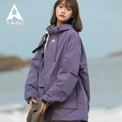 ASOL防风男女冲锋衣薄款外套