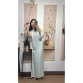 100桑蚕丝二经绞萝彩通裹裙真丝一片式 高腰显瘦半身裙 气质长款