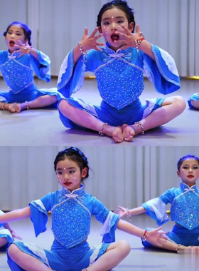 六一儿童古典舞踩水舞马儿嘟嘟骑演出服民族群舞板凳乖乖舞蹈服女