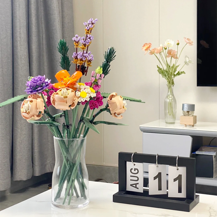 ins透明花瓶郁金香装饰摆件植物