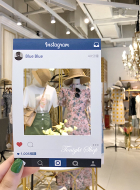 instagram手持拍照相框小号镂空摆拍创意拍照韩风chic道具背景