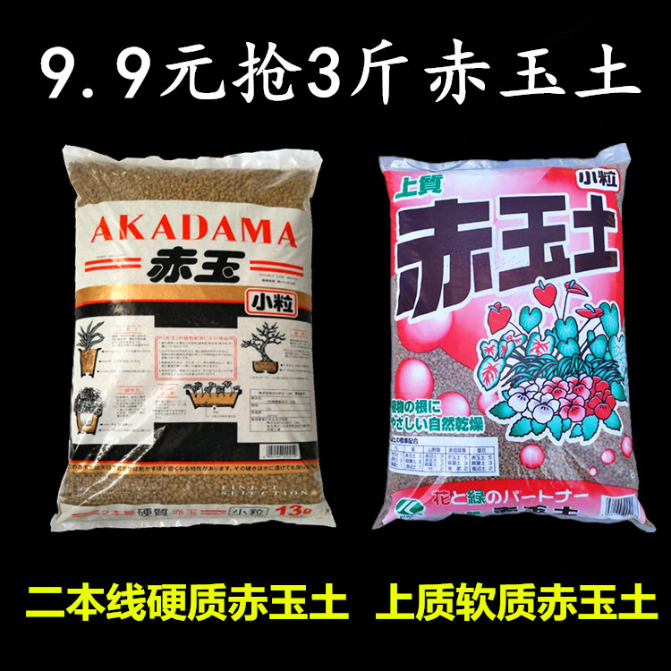 日本进口二本线硬质赤玉土多肉兰花盆景纯颗粒铺面石颗粒土大包装 梦雪花园 淘优券