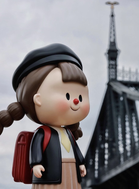 现货包邮mtfu小黄鸭泳圈多多妹格子裙全系列女生可爱手办摆件礼物