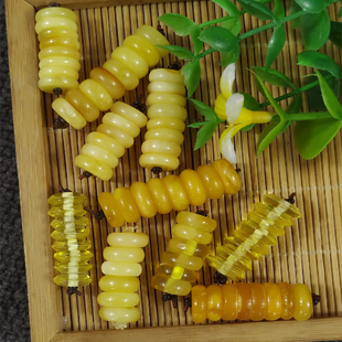 天然蜜蜡隔片配件星月金刚菩提108配饰顶珠腰珠三通绿松石无优化