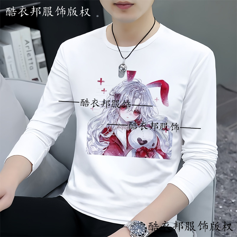 春秋新款可爱桃乐丝绘画风Q版表情头像T恤男女学生圆领长袖上衣