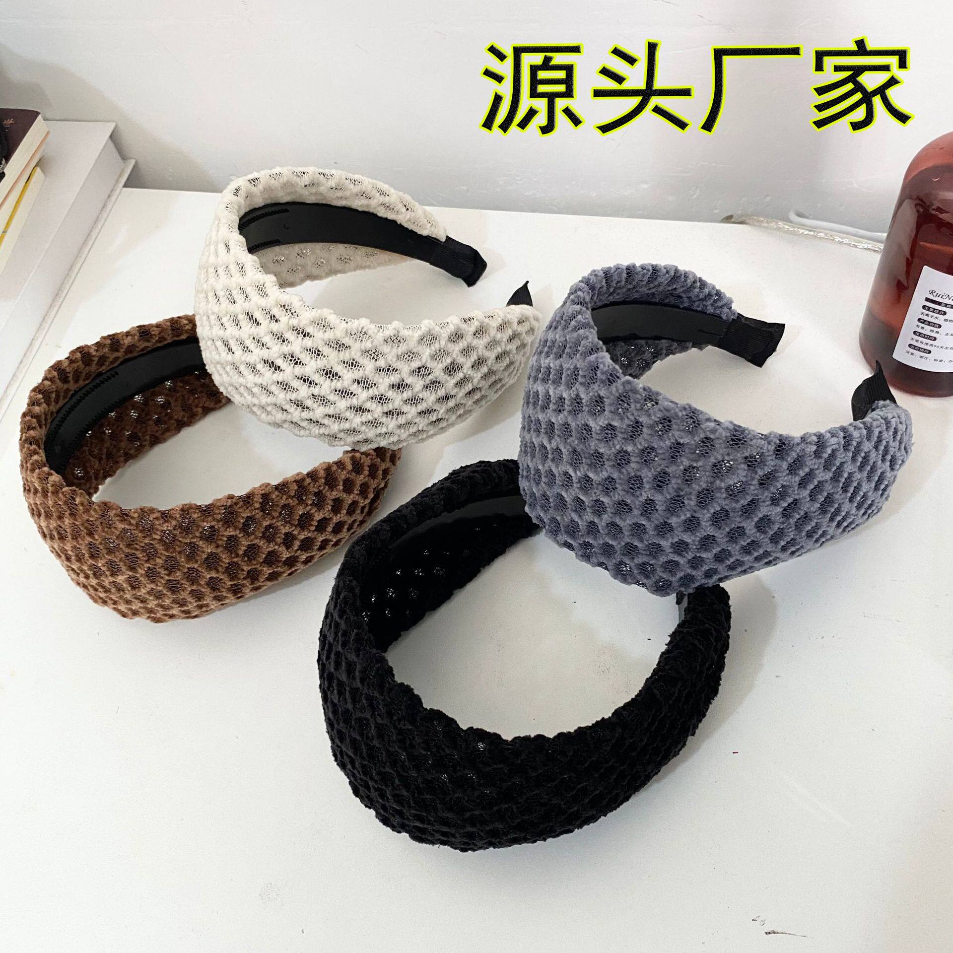 新款宽边发箍女洗脸压发头箍带齿防滑发卡洋气时尚遮白发发窟批发