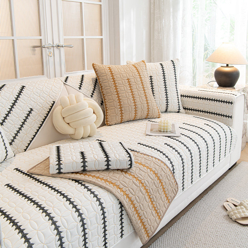 全棉沙发垫纯棉布艺四季通用2026新款欧式客厅直排皮固定防滑套罩