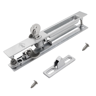 老式90型铝合金推拉门窗双面钩锁窗户锁扣阳台移门带钥匙勾锁配件