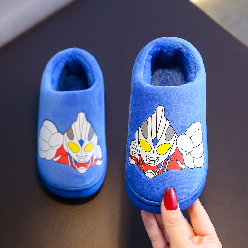 儿童秋冬款男女孩居家保暖棉拖鞋