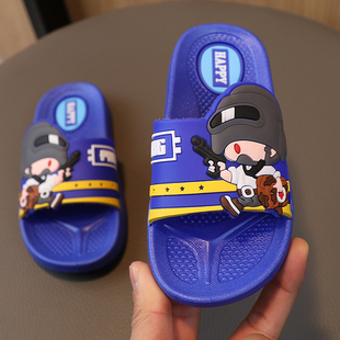 居家 软底凉拖浴室中大童洗澡防滑卡通亲子室内鞋 儿童拖鞋 男童夏季