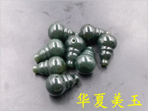 华夏美玉 天然正品新疆和田玉青玉三通 和田玉一体三通 特价