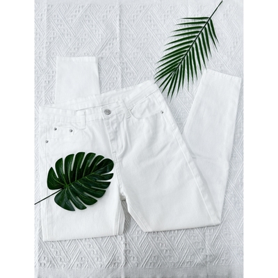 弹力牛仔裤女高腰牛仔裤女春秋季弹力修身显瘦蜜桃臀铅笔小脚裤潮