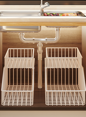 橱柜内分层置物架厨房台面整理架桌面储物架收纳架隔板调味料碗盘