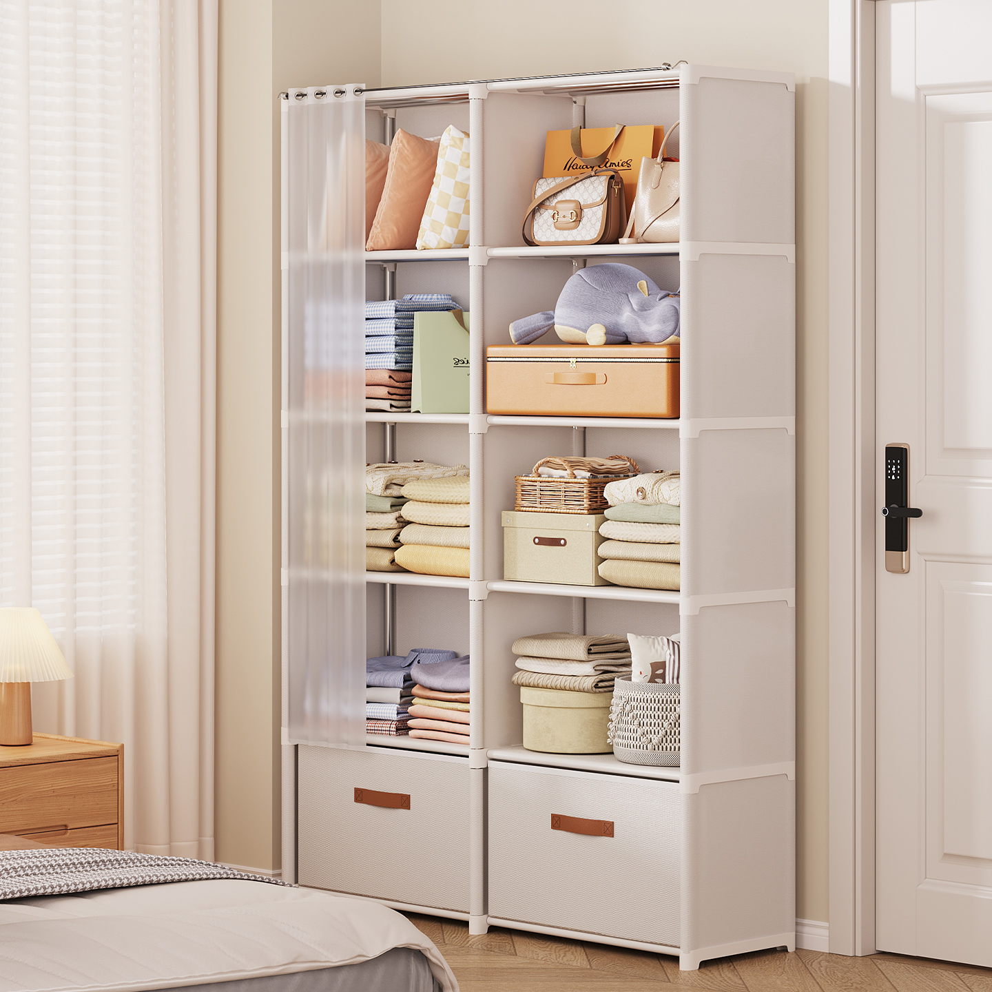 【带门防尘】衣服收纳柜衣柜