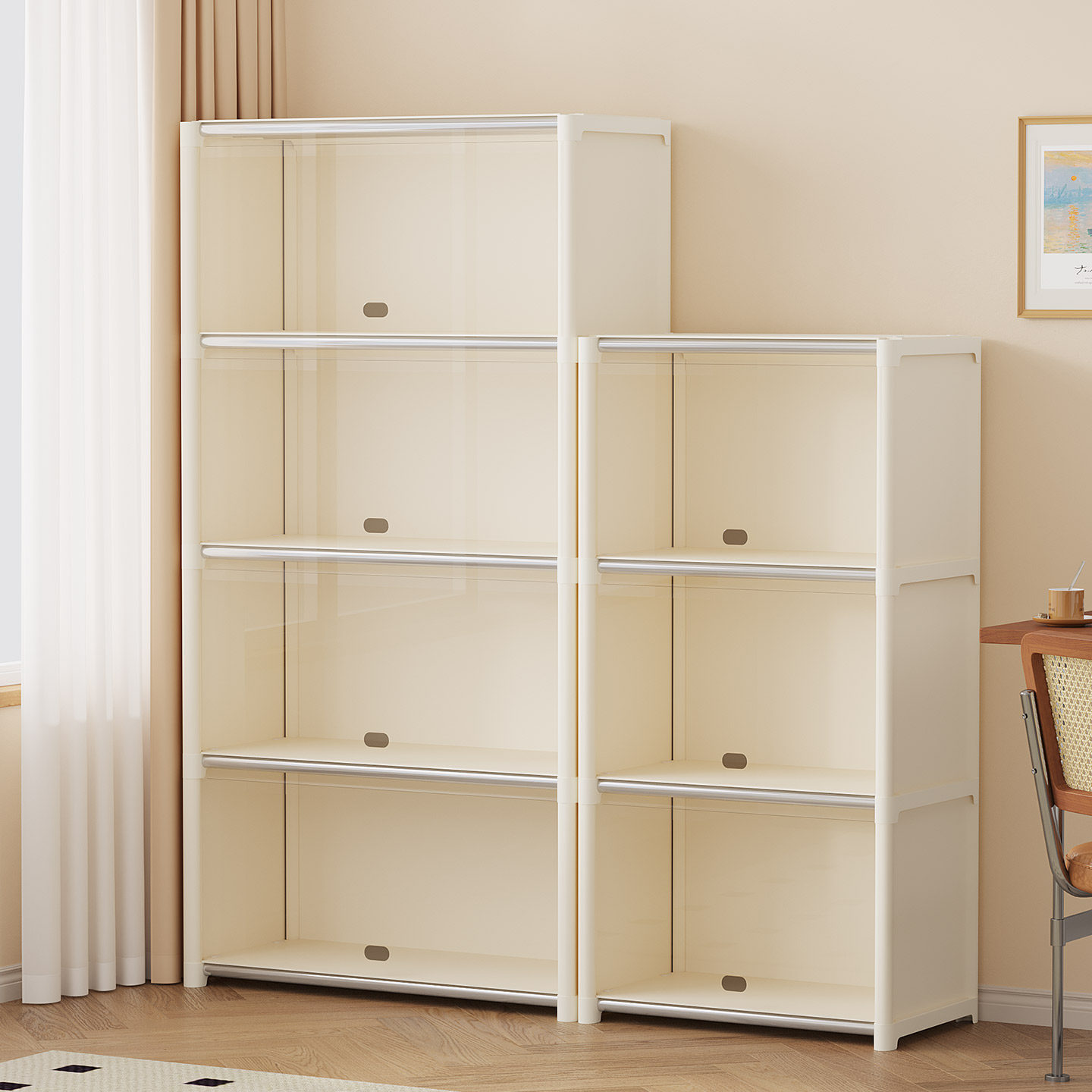 家用置物架多层落地客厅阳台收纳架衣服玩具收纳柜杂物整理架子