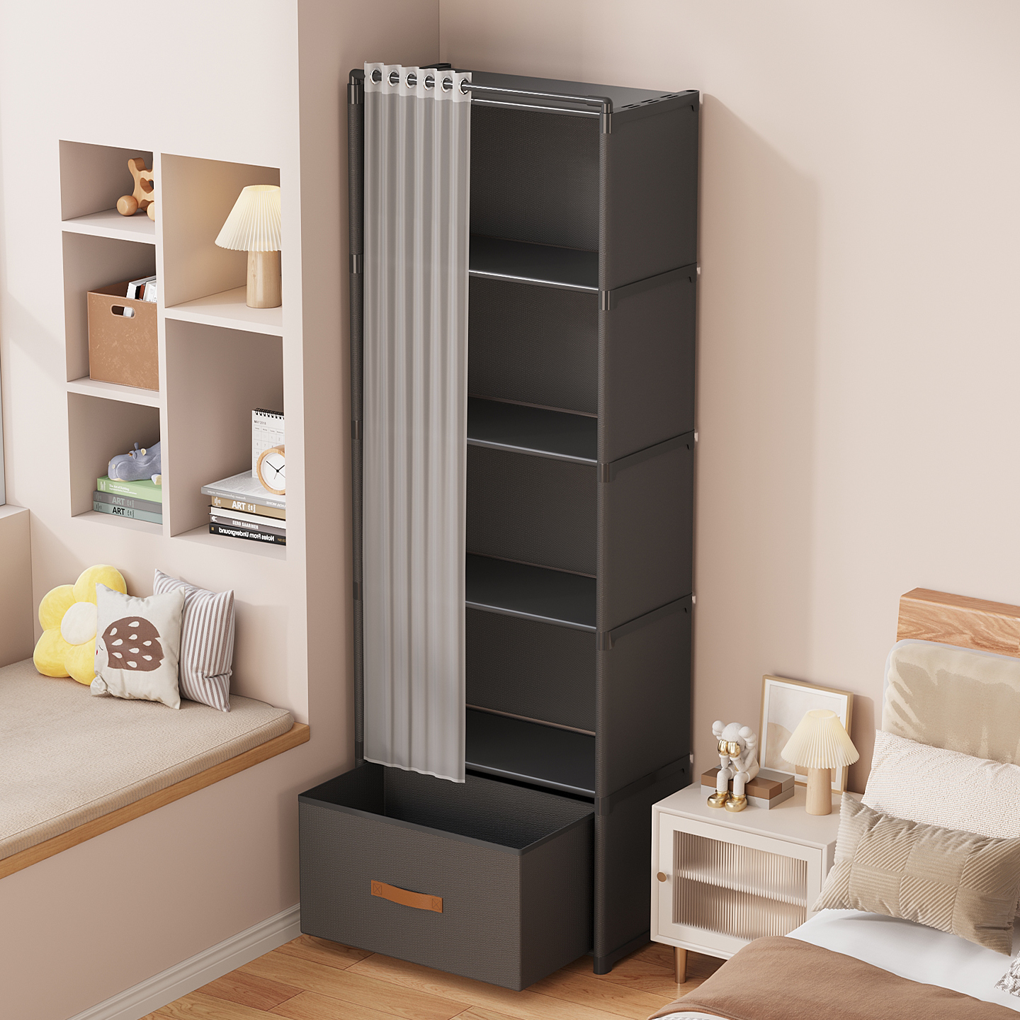 【带门防尘】抽屉多层收纳柜