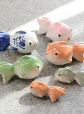 景德镇陶瓷水面漂浮桌面鱼缸装饰