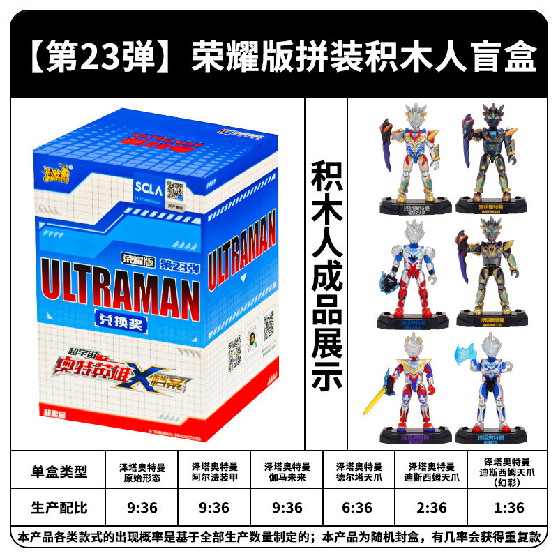 울트라맨 조립 브릭맨 카드 게임 글로리 에디션 23 총알 제타 울트라맨 디심 스카이 클로 심포니 별도 판매