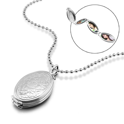 微微妮男女纯银可放四张相片吊坠