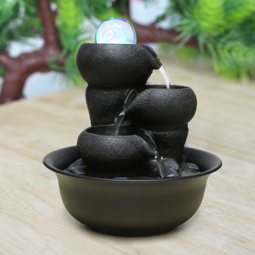 现代简约电视柜喷泉摆设 客厅桌面风水摆件 流水阁品牌喷泉饰品 1