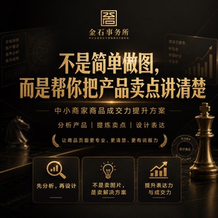 电商主图详情页优化设计改版产品卖点提炼淘宝1688平面广告设计