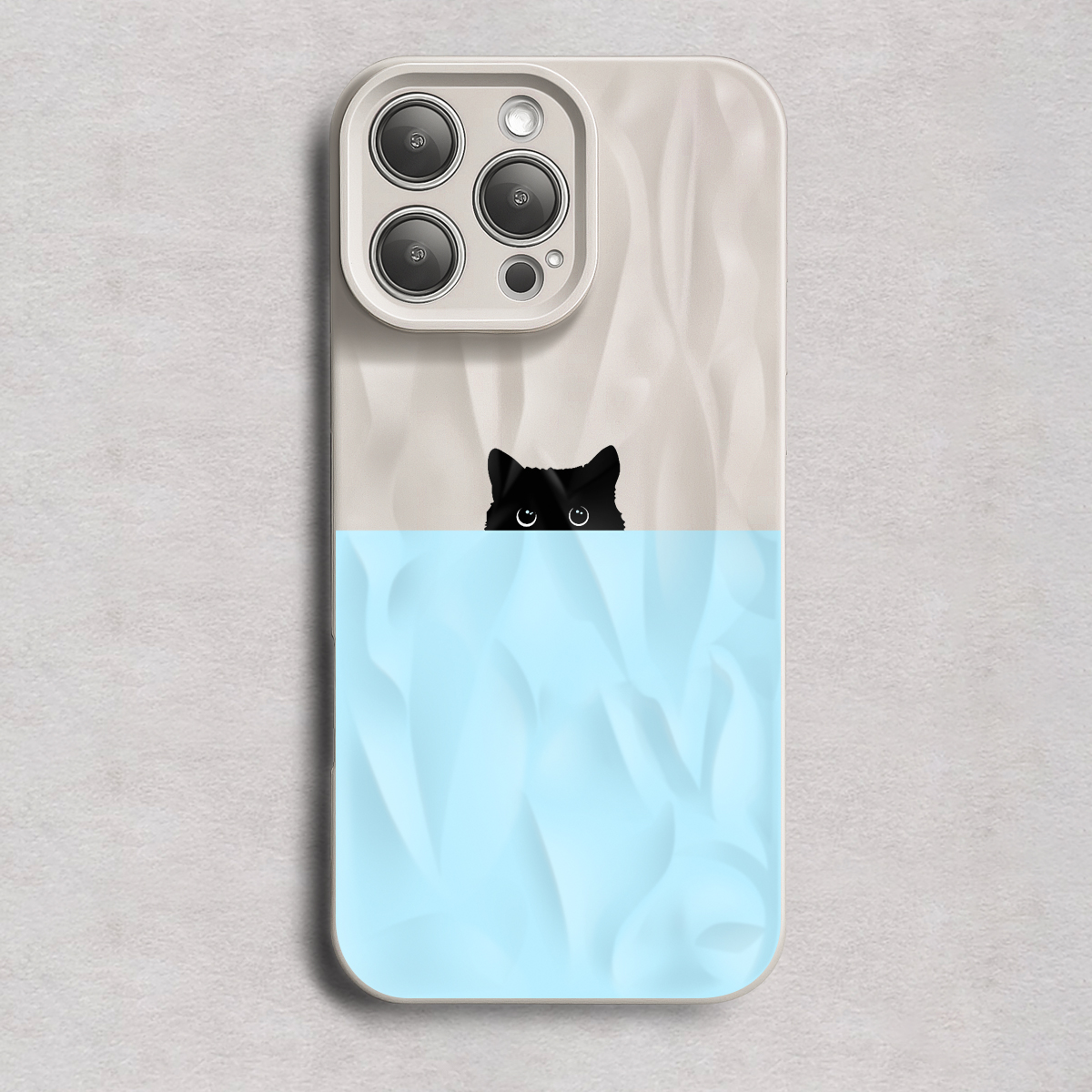 躲藏的黑猫iPhone16手机壳苹果15promax新款14全包13软壳12趣味11个性xr防摔8plus适用mate60华为pura70pro潮