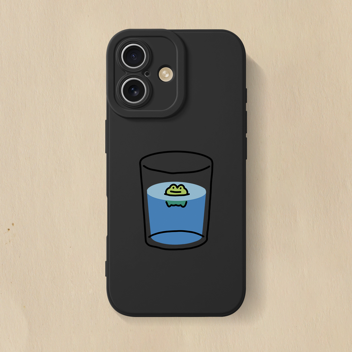 喝一杯蛙 iPhone16promax手机壳苹果17套15新款14卡通13趣味12创意xr小米14适用mate60pro华为pura70红米k70