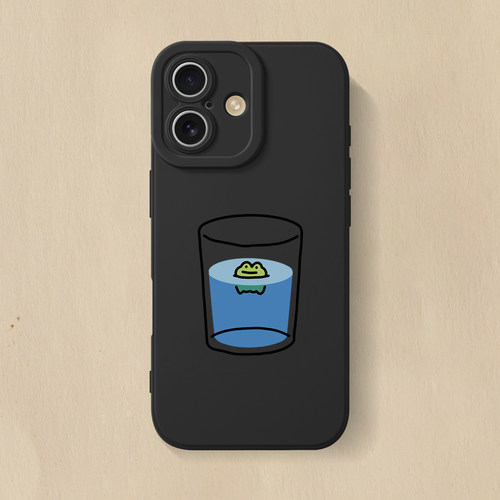 喝一杯蛙 iPhone16promax手机壳苹果17套15新款14卡通13趣味12创意xr小米14适用mate60pro华为pura70红米k70