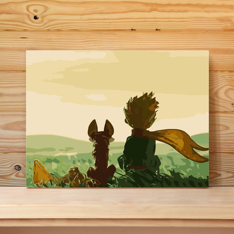 diy数字油画卡通动漫小王子手工填充手绘涂色数码填色油彩画装饰