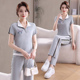 女2026夏季 T恤直筒长裤 新款 洋气短袖 显瘦两件套 时尚 休闲运动套装