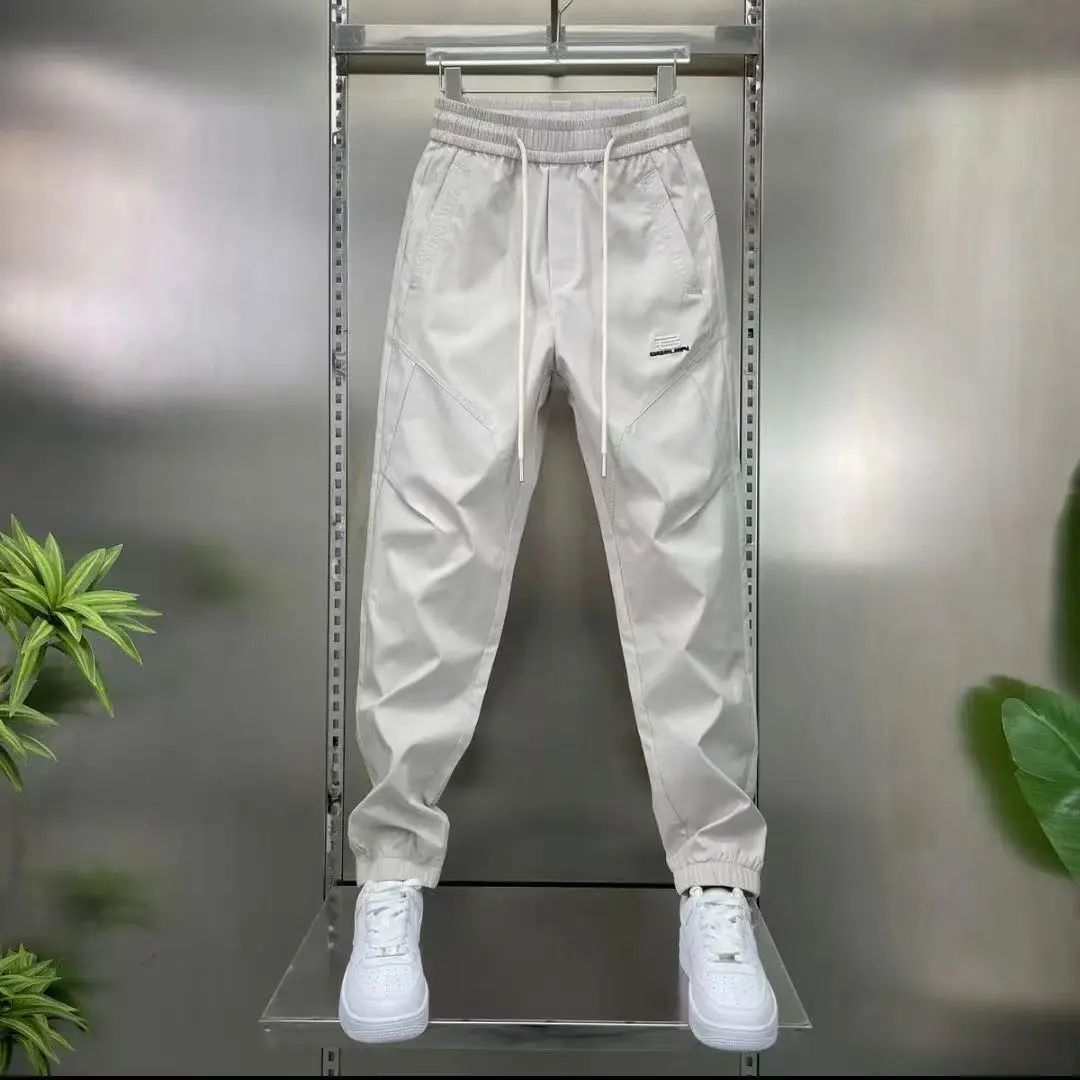 2025夏新款男士休闲裤韩版简约百搭男小脚弹力运动长裤时尚