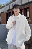 24定制工装衬衫日系宽松潮流长袖衬衫XZ507-1CS1058P55大货备，男装衬衫，星座507-1