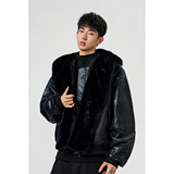 皮草围巾翻领可拆卸连帽靠街头棉服夹克XZ507-1MY8021P105货备，男装夹克，星座507-1