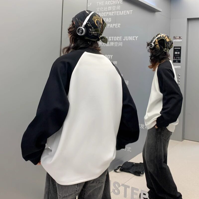 24宽松百搭插肩慵懒风加绒加厚卫衣XZ507-1WY6020P60大货备,男装卫衣,星座507-1