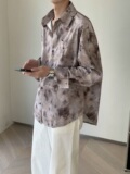 24轻奢慵癞痞帅立体花长袖衬衫抖音品质XZ507-1CS1001P55大货备，男装衬衫，星座507-1