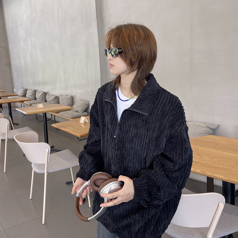 24高级感灯蕊绒卫衣男INS韩系潮流秋冬百搭款XZ507-1WY6018P45,男装卫衣,星座507-1