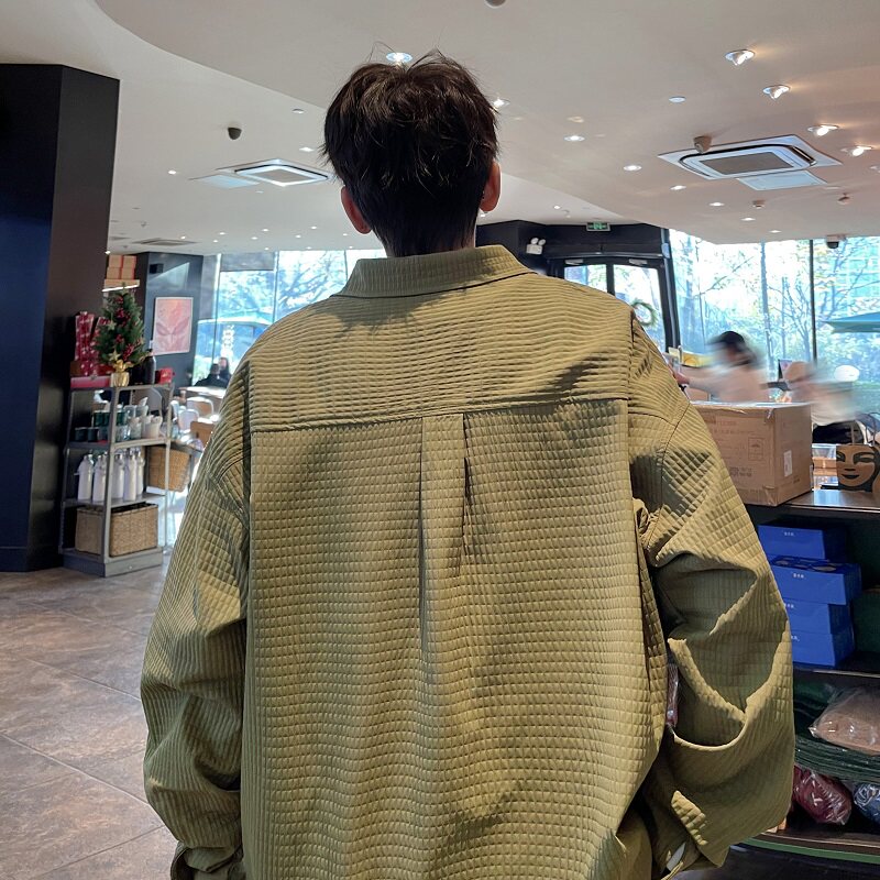 26定制工装衬衫日系宽松潮流长袖衬衫XZ507-1CS1058P45大货备,男装衬衫,星座507-1