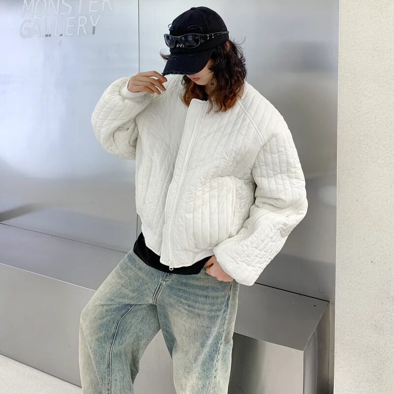 秋冬中性韩版宽松拉链设计款加厚棉服XZ507-1MY8020P120大货备,男装棉衣,星座507-1